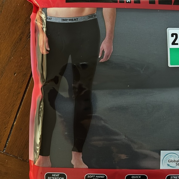 NWT 32 Degrees Heat Men’s Base Layer Pant Black Size XL 2 Pack NEW TWO PAIRS - Picture 3 of 3